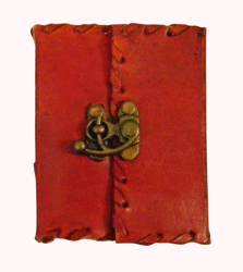 Leather Journal 4 x 3 inches with metal lock